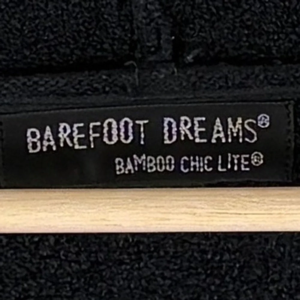 Barefoot Dreams CozyChic Lite Calypso Cardigan Women L/XL Black Ombre Bamboo 436